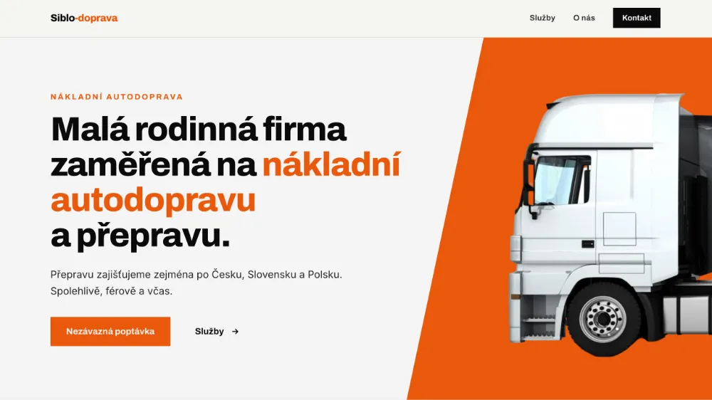 Siblo-doprava web project screenshot